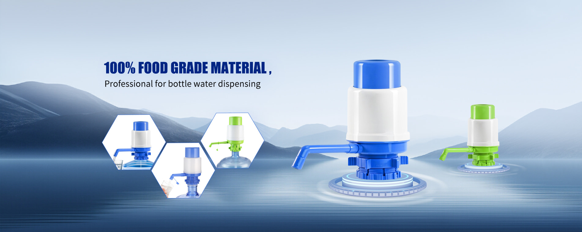 Bomba manual para botellas de agua